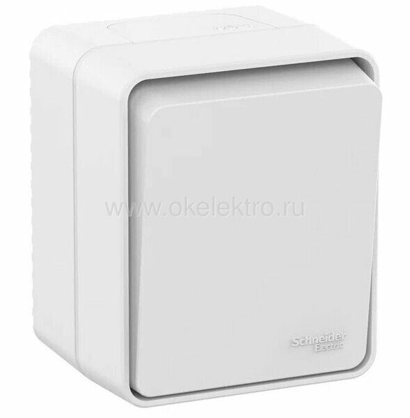 AtlasDesign PROFI IP54 одноклавишный выключатель открытой установки  ВЫКЛЮЧАТЕЛЬ 10 АХ, БЕЛЫЙ
