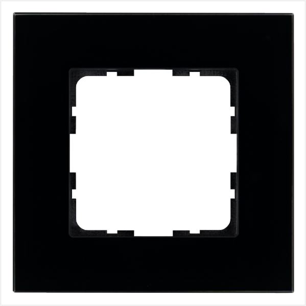 Рамка JASMART G-Glass  1-постовая, стекло Black Glass G1001GB