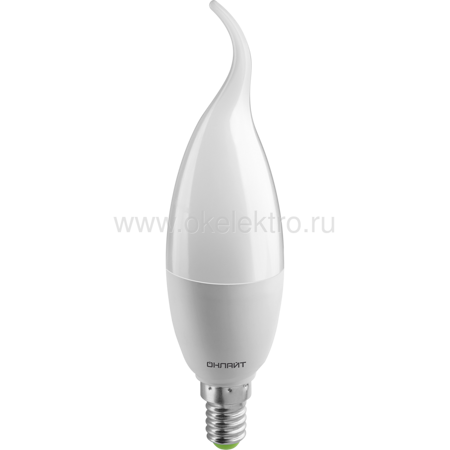 Лампа светодиодная свеча на ветру ОНЛАЙТ  61 198 OLL-FC37-8-230-4K-E14-FR
