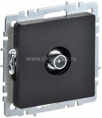 BRITE Розетка  TV проходная РТВ10-0-БрЧ цвет: черный   IEK