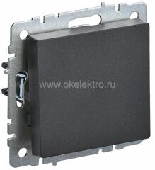 BRITE Выключатель  1-кл. 10А ВС10-1-0-БрЧ цвет: черный   IEK