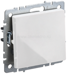 BRITE Выключатель  1-кл. прох. 10А ВС10-1-6-БрБ цвет белый  IEK