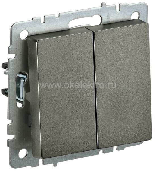 BRITE Выключатель  2-кл. 10А ВС10-2-0-БрТБ цвет: темная бронза  IEK