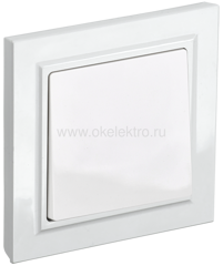 BRITE Выключатель  1-кл. 10А в сб. ВСР10-1-0-БрБ цвет белый  IEK